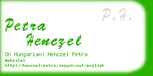 petra henczel business card